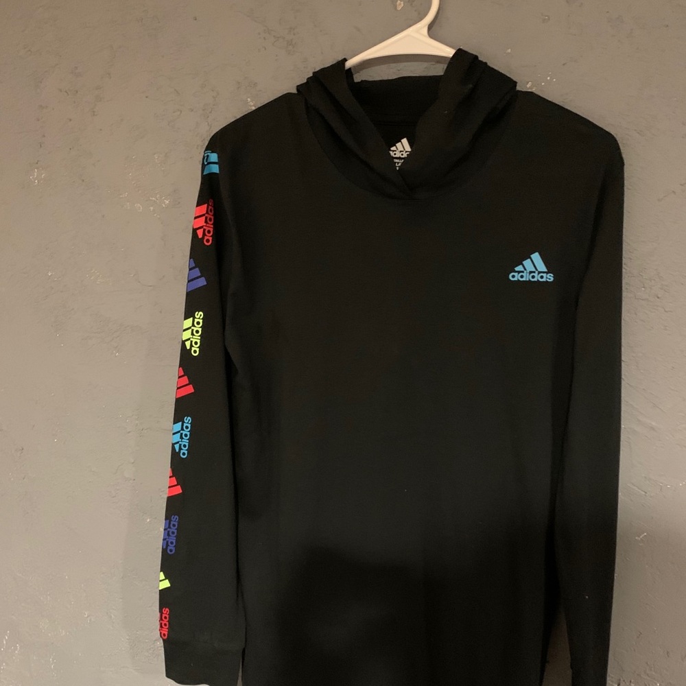 (SOLD) Boy's long sleeve hooded shirt 14/16